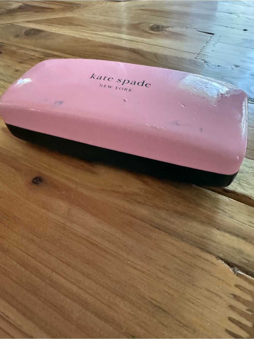 Kate Spade Pink Green Hard Shell Eyeglasses Case & Cloth - Picture 3 of 8